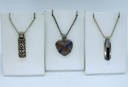 3 Sterling Fashion Necklaces