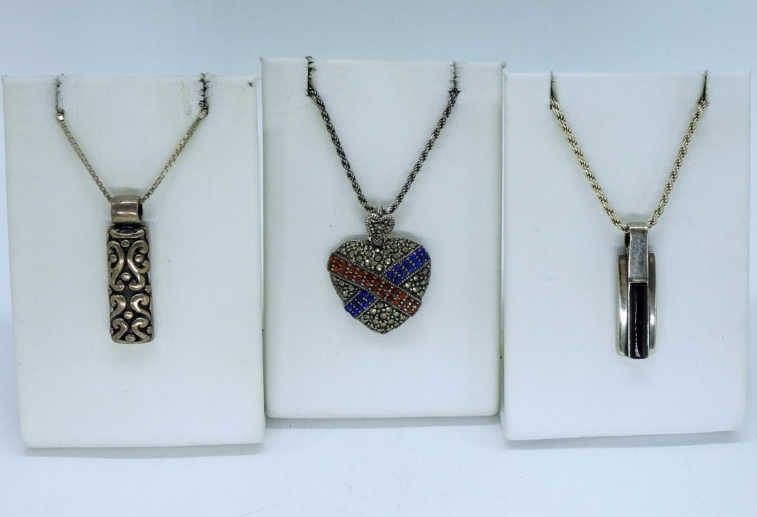 3 Sterling Fashion Necklaces (1 of 1)
