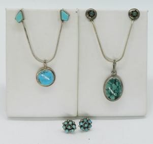 Vintage 925 Turquoise Necklaces & Earrings