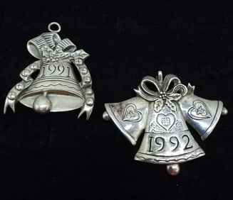 2 Sterling H&H deMatteo Ornaments