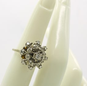 14k Gold and Diamond Cocktail Ring