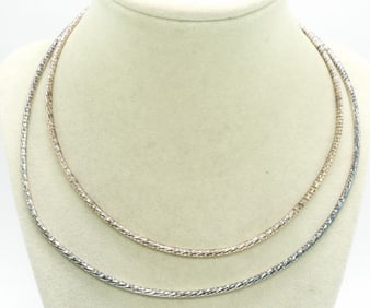 Two Slider Sterling Necklaces