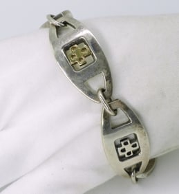 Thick & Heavy "Saint" Sterling Bracelet