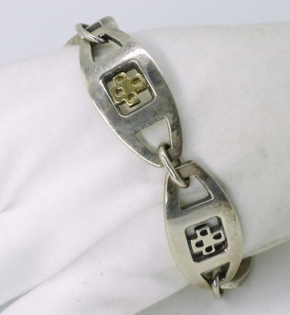 Thick & Heavy "Saint" Sterling Bracelet (1 of 2)