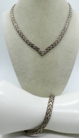 Matching Sterling Necklace & Bracelet