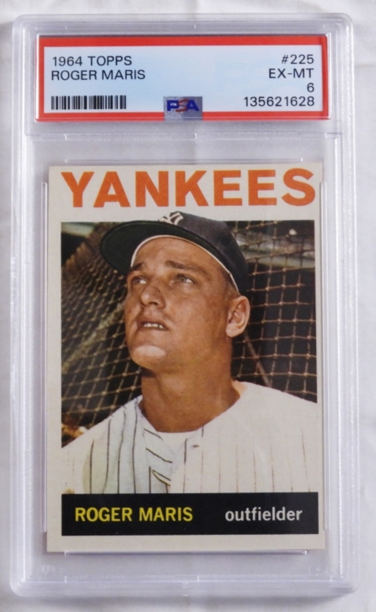 1964 TOPPS Card Number 225 Roger Maris (1 of 2)