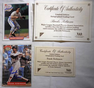 (2) Nabisco Autographed Cards