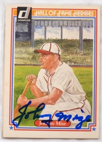 Johnny Mize Hall Of Fame Card Number 10