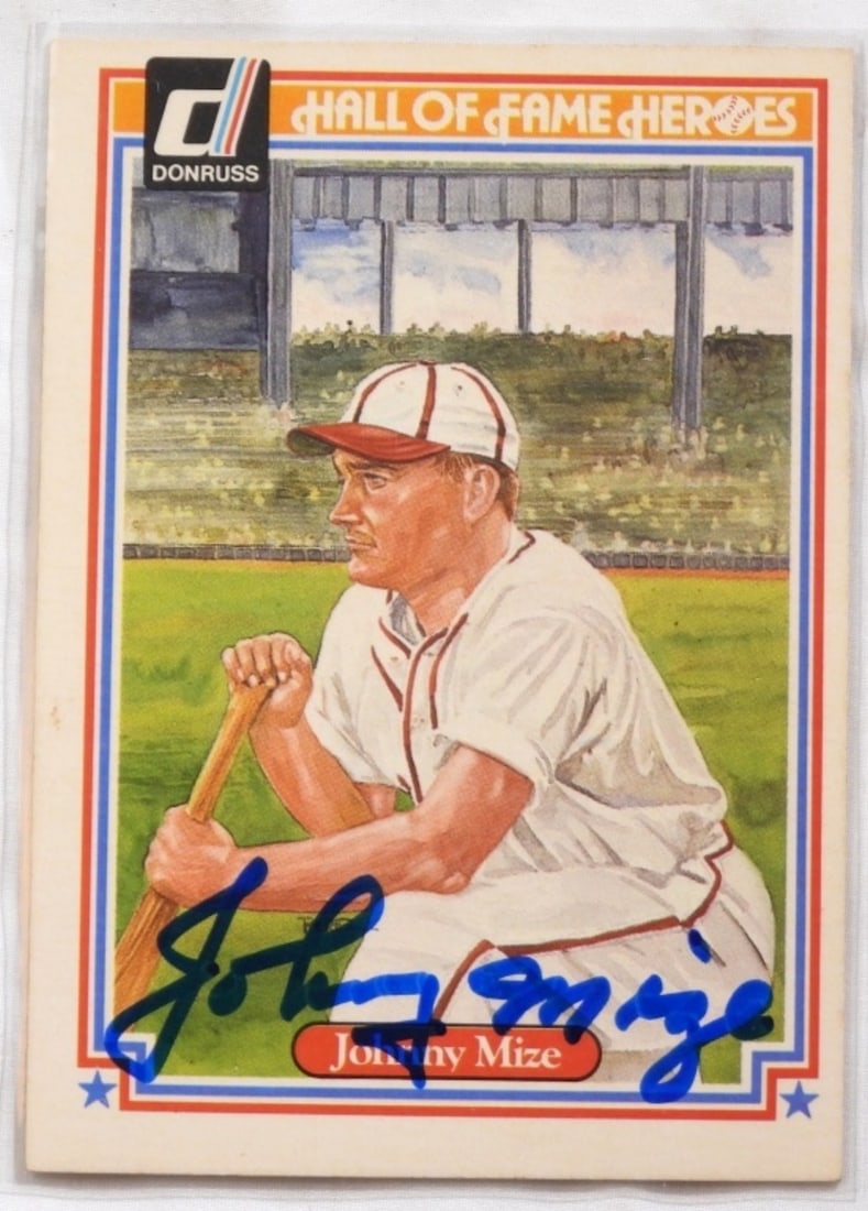 Johnny Mize Hall Of Fame Card Number 10 (1 of 3)