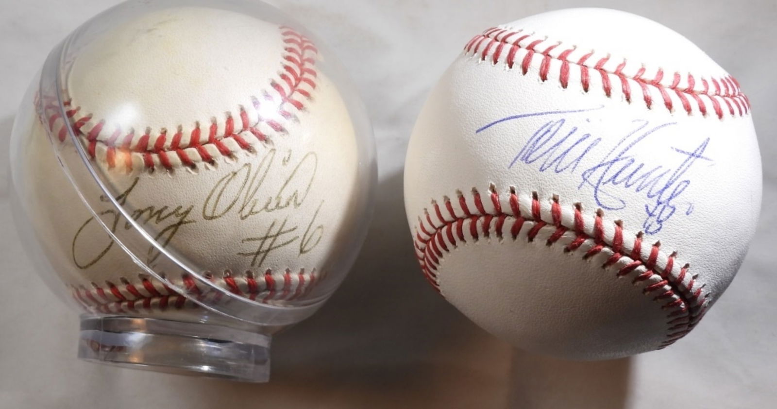 Tonii Hunter & Tony Olivia Signed Baseballs (1 of 4)