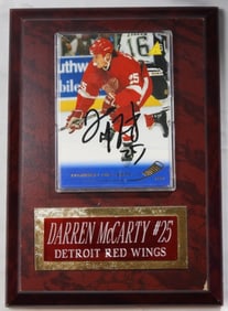 Signed Darren McCarty Card & Plaque