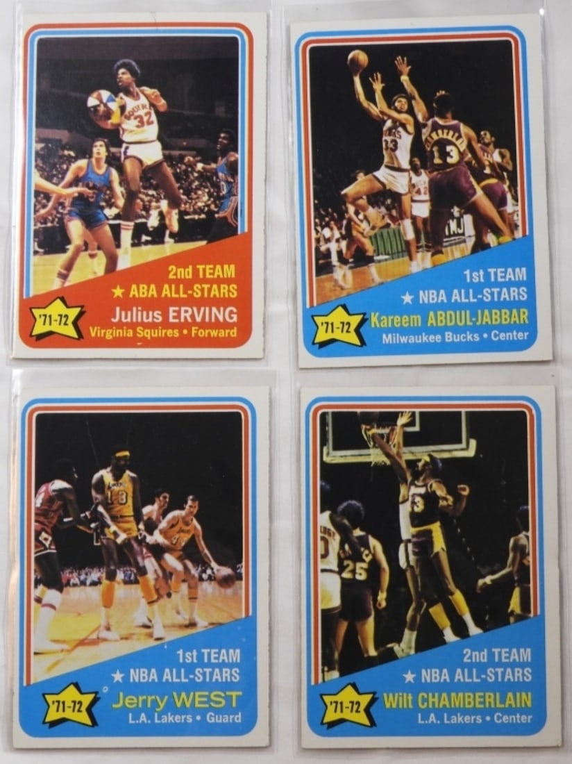 (4) TOPPS All-Star Basketball Cards (1 of 2)