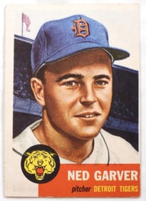 Ned Garver Signed TOPPS Card