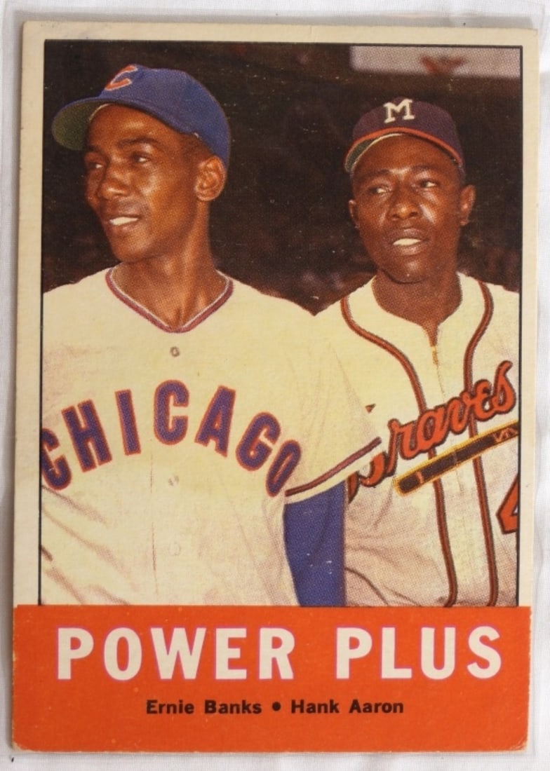 1963 TOPPS Power Plus Erine Banks & Hank Aaron (1 of 2)