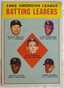 1962 TOPPS #2 American League Batting Leaders