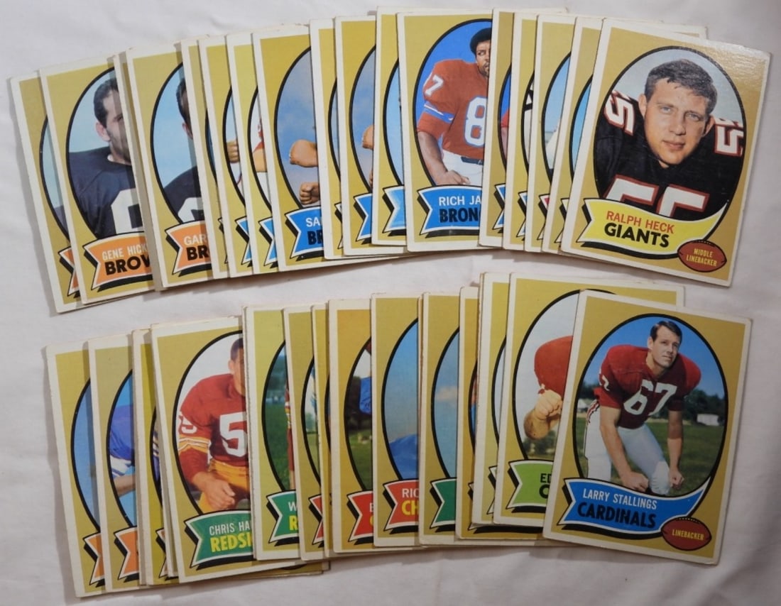 (40) TOPPS Football Cards: Unsearched, may have some duplicates, conditions will vary.