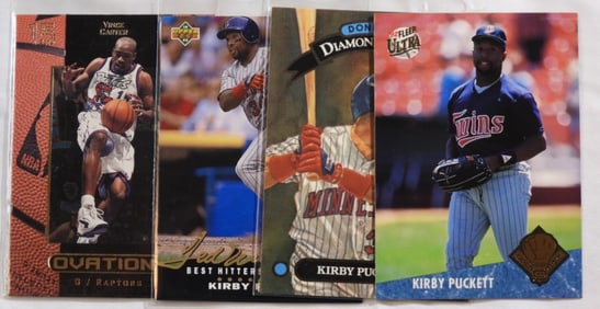 (3) Baseball, (1) Baseketball Cards