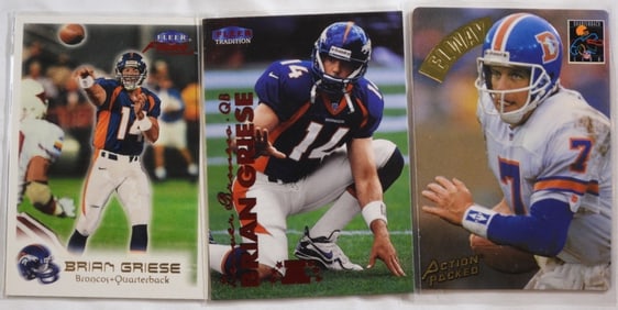 (3) Football Cards