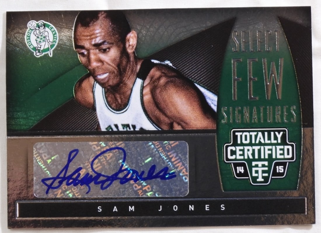 Boston Celtics Sam Jones Autographed Card (1 of 2)