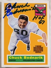 Chuck Bednarik Autographed TOPPS Card 28