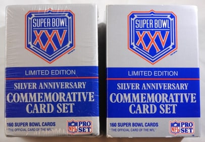 (2) Super Bowl XXV Limited Edition Card Set