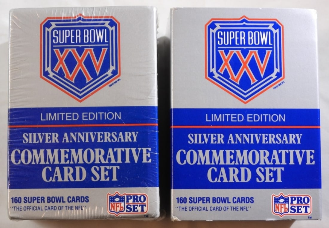 (2) Super Bowl XXV Limited Edition Card Set (1 of 4)