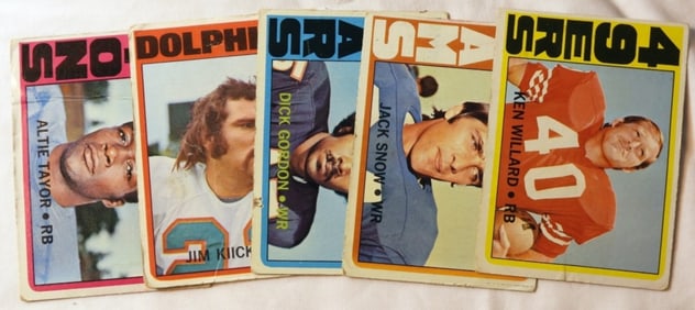 (5) TOPPS Player Info Cards