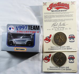(2) Indian Coins & 1997 Matchbox Car