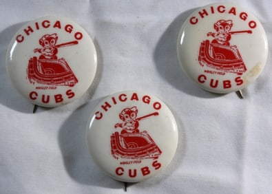(3) Chicago Cubs Pins