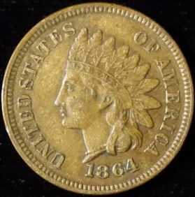 1864-L Indian Head Cent