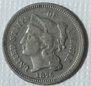 1876 3 Cent Nickel