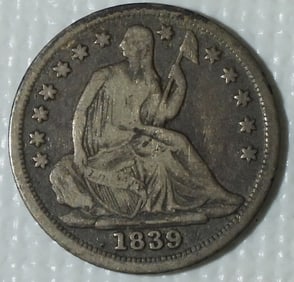 1839 Seated Half Dime