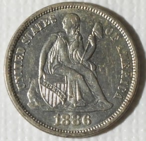 1886 Seated Dime
