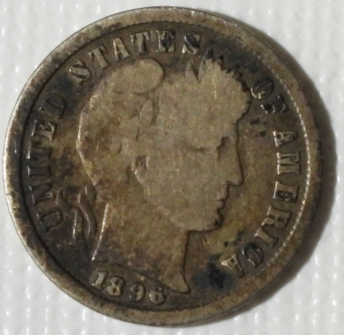 1896-S Barber Dime: Bid with Vintage Auctions