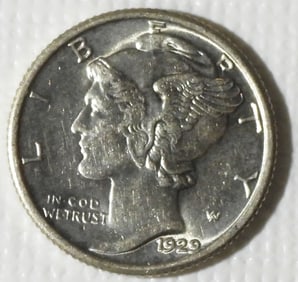 1929 Mercury Dime