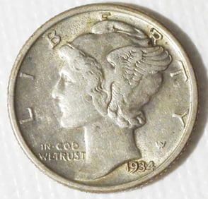 1934 Mercury Dime