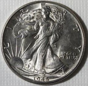 1945 Walking Liberty Half