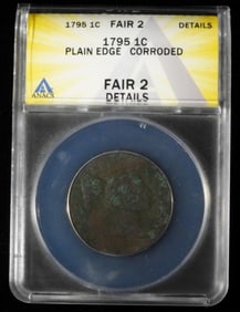 1795 Large Cent, ANACS F-2