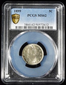 1899 Liberty Nickel, PCGS MS-62