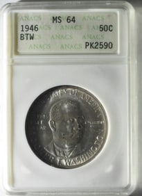 1946 BTW Half Dollar, ANACS MS-64