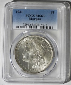 1921 Morgan, PCGS MS-63