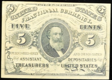1863 5C Fractional Currency Note