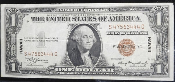 1935A $1 Hawaii Overprint Silver Cert.