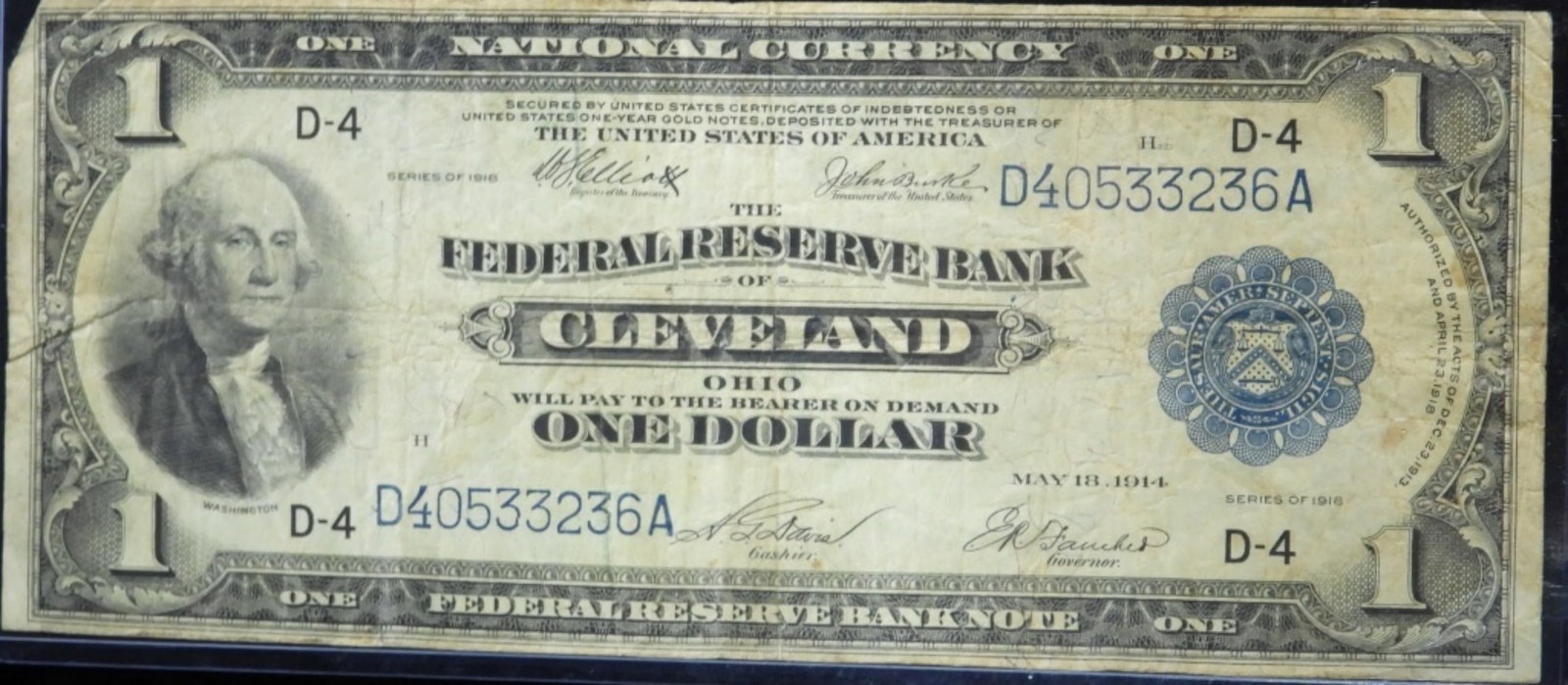 1918 $1 Federal Reserve Bank Note: Follow us on TikTok, Instagram, and X