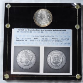 1884 Morgan, ANACS MS-63/65