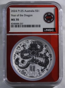 2024-P Australia Dragon, NGC MS-70