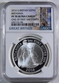 2016 G. Britian S2PND Britannia, NGC PF-70 UC