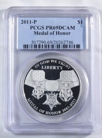 2011-P Medal Of Honor, PCGS PR-69 DCAM