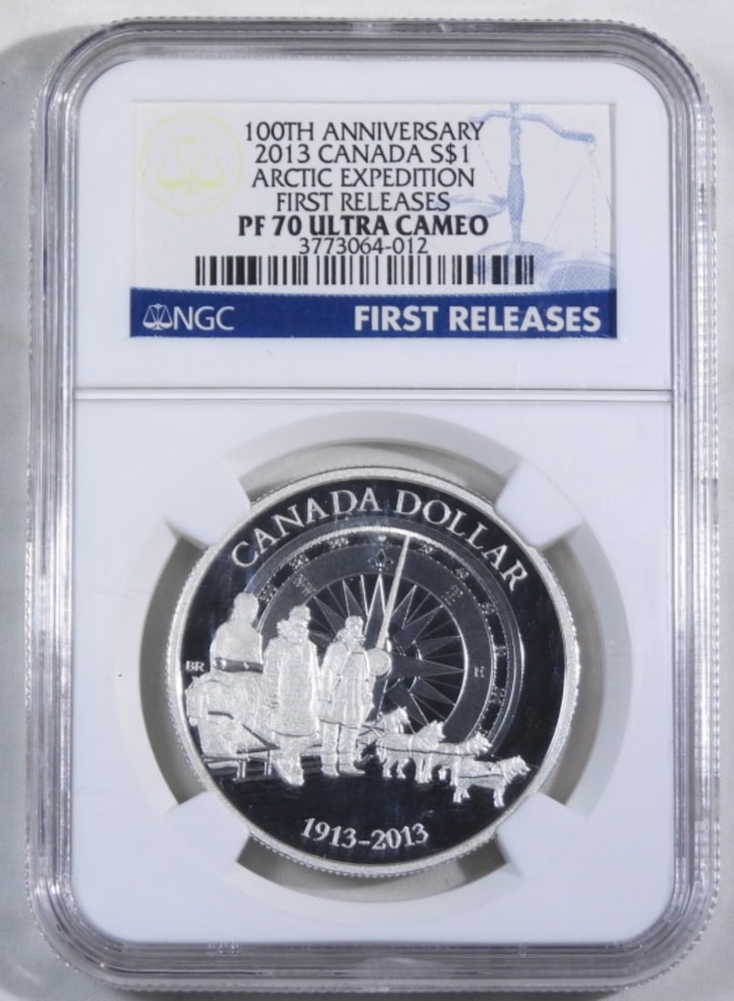 2013 Canada Arctic Expedition, NGC PF-70 UC: 100th anniversary. First release