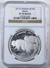 2013 Canada Bison, NGC PF-70 Matte